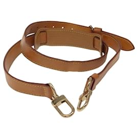 Louis Vuitton-LOUIS VUITTON Adjustable Shoulder Strap Leather 35.8""-42.9"" Beige Auth BD1287-Beige