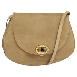 Autre Marque-Burberrys Shoulder Bag Suede Beige Auth BD1377-Beige