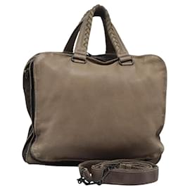 Autre Marque-BOTTEGA VENETA Business Bag Leather 2way Beige Auth fm4481-Beige