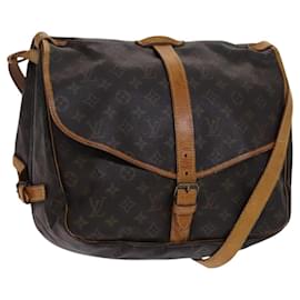Louis Vuitton-LOUIS VUITTON Monogram Saumur 35 Shoulder Bag M42254 LV Auth 106782-Monogram