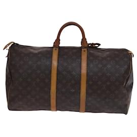 Louis Vuitton-LOUIS VUITTON Monogram Keepall 55 Boston Bag M41424 LV Auth 106759-Monogram