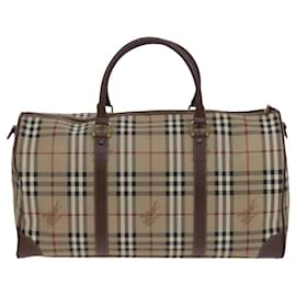 Autre Marque-Burberrys Nova Check Boston Bag PVC 2way Beige Auth hk2275-Beige