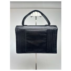 Bolsa de couro vintage Balenciaga preta Preto
