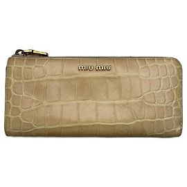 Vintage Miu Miu Leder Geldbörse Weiß Weiß