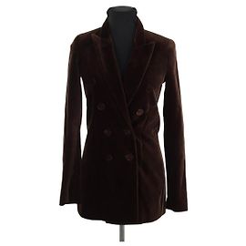 Lanvin Brauner Samtblazer Braun