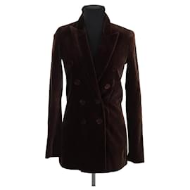 Lanvin-Velvet blazer-Brown