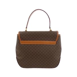 Céline-Celine Brown Coated Canvas Handbag-Brown