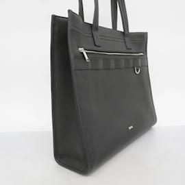 Christian Dior-Christian Dior Black Leather Tote Bag-Black