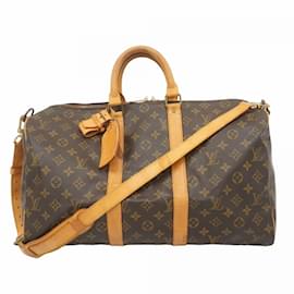 Louis Vuitton-Louis Vuitton Boston Bag Monogram Keepall Bandouliere 45-Brown