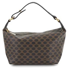 Céline-Celine Macadam Hand Vanity Bag-Brown,Black