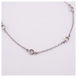Tiffany & Co-Pulseira charm Tiffany em platina com diamantes-Outro
