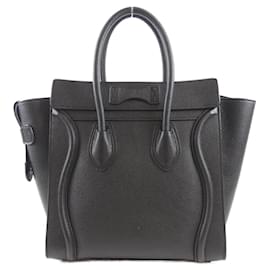 Céline-Celine Micro Luggage Handbag-Black