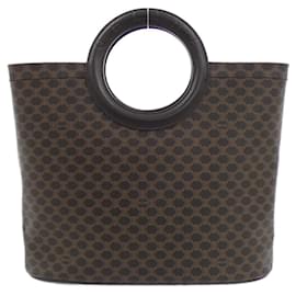 Céline-Celine Handbag in Coated Canvas-Brown,Black