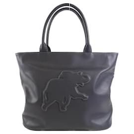 Autre Marque-Hunting World Navy Leather Handbag-Navy blue