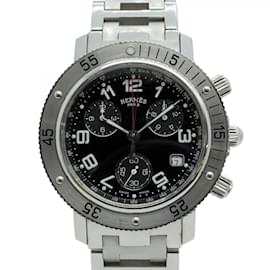 Hermès-Hermes Clipper Diver CL2.910 Black Dial Men's Watch-Other