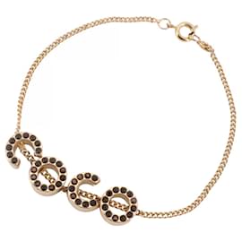 Chanel-Chanel COCO GP Plated Charm Bracelet-Black,Golden