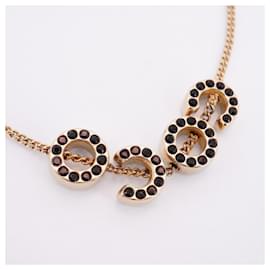 Chanel-Chanel COCO GP Plated Charm Bracelet-Black,Golden
