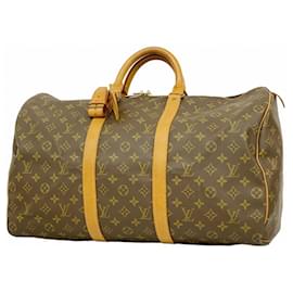 Louis Vuitton-Louis Vuitton Monogram Keepall 50 Boston Bag-Brown
