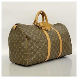 Louis Vuitton-Louis Vuitton Monogram Keepall 50 Boston Bag-Brown
