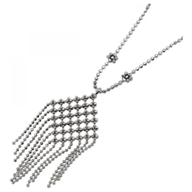 Tiffany & Co-Tiffany Necklace Mesh K18WG White Gold-Other