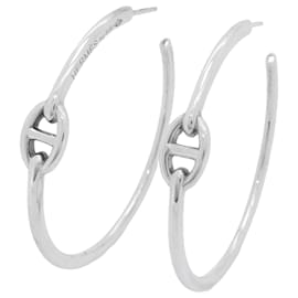 Hermès-Hermes Chaine d'Ancre Silver 925 Stud Earrings-Other