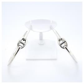 Hermès-Hermes Chaine d'Ancre Silver 925 Stud Earrings-Other