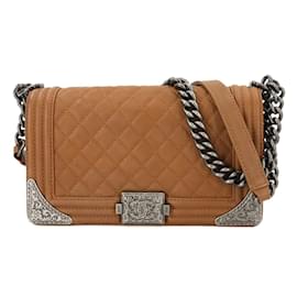 Chanel-Chanel Boy Chanel Chain Shoulder Bag-Brown