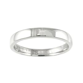 Hermès-Hermes Alliance Kelly Band Ring in White Gold-Golden