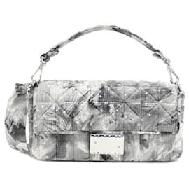 Fendi-Sac à épaule Fendi Baguette 8BR796 AFVA-Marron,Blanc