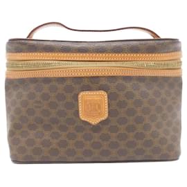 Céline-Celine Brown Coated Canvas Handbag-Brown