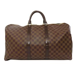 Louis Vuitton-Louis Vuitton Keepall 50 Boston Bag-Brown,Other,Damier ebene