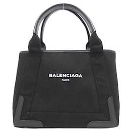 Balenciaga-Sac à main Balenciaga Navy Cabas S-Noir