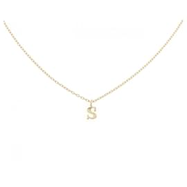 Autre Marque-K18YG Initial Necklace-Other