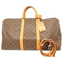 Louis Vuitton-Louis Vuitton Monogram Keepall Bandouliere 50-Brown