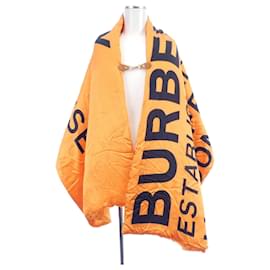 Burberry-Burberry Black and Orange Stole-Black,Orange
