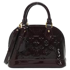 Louis Vuitton-Louis Vuitton Vernis Alma BB Handbag-Dark red