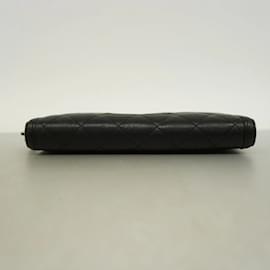 Chanel-Chanel Long Wallet in Black Grained Calfskin-Black