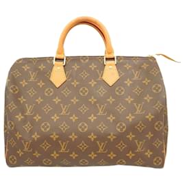 Louis Vuitton-Louis Vuitton Monogram Speedy 35 Handbag-Brown