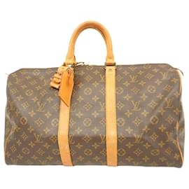 Louis Vuitton-Louis Vuitton Monogram Keepall 45 Boston Bag-Brown