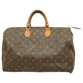 Louis Vuitton-Louis Vuitton Monogram Speedy 40 Handbag-Brown