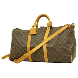 Louis Vuitton-Louis Vuitton Boston Bag Monogram Keepall Bandouliere 50-Brown