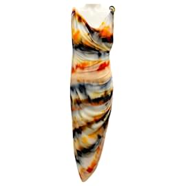Autre Marque-Just Bee Queen Tan Multi Leah Midi Dress-Multiple colors