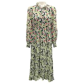 Autre Marque-Cinq a Sept Green / Pink Floral Maxi Dress-Green