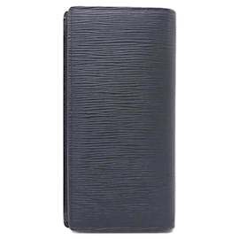Louis Vuitton-Louis Vuitton Epi Portefeuille Brazza Wallet-Black,Yellow