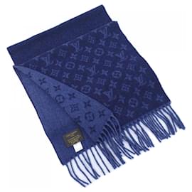 Louis Vuitton-Louis Vuitton Cashmere Shawl-Blue,Purple