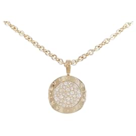 Bulgari-Bvlgari Pink Gold Diamond Pendant Necklace-Golden