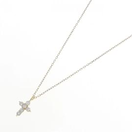 Autre Marque-Ponte Vecchio Cross Diamond Necklace-Golden