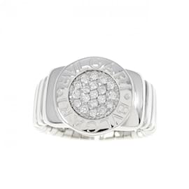 Bulgari-Bvlgari 18K White Gold Diamond Band Ring-Golden
