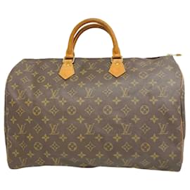 Louis Vuitton-Louis Vuitton Monogram Speedy 40 Handbag-Brown