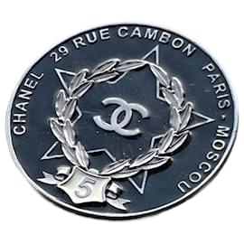 Chanel-Pins & brooches-Black,Silvery
